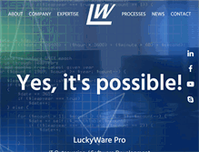 Tablet Screenshot of luckywarepro.com